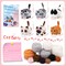 Needle Felting Beginners Kit with Box,Needles Felting Supplies with 24Pcs Felting Needles,Felting Pad,Wool Roving,DIY Needle Felting Cat Dolls